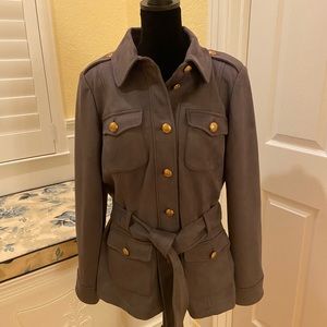 WHBM Suede Gray Jacket